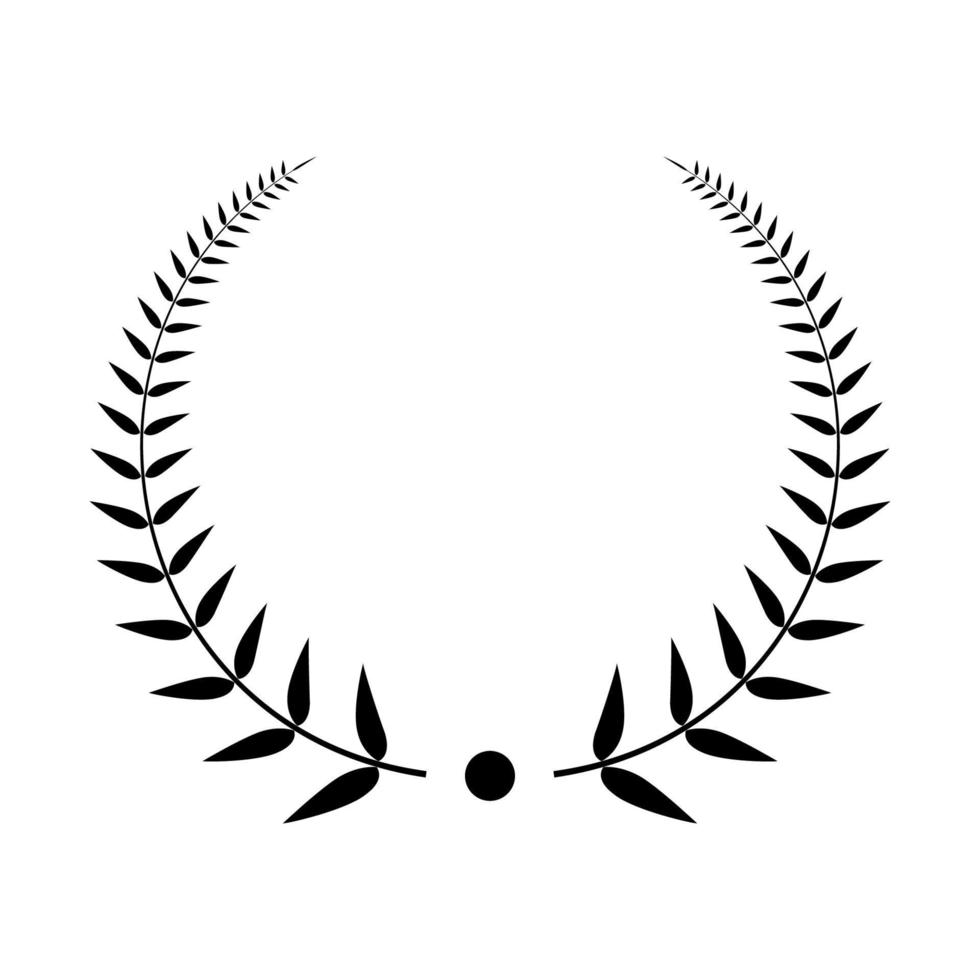 Laurel wreath vector isolated on white background