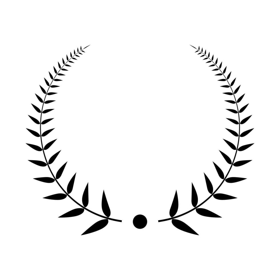 Laurel wreath vector isolated on white background