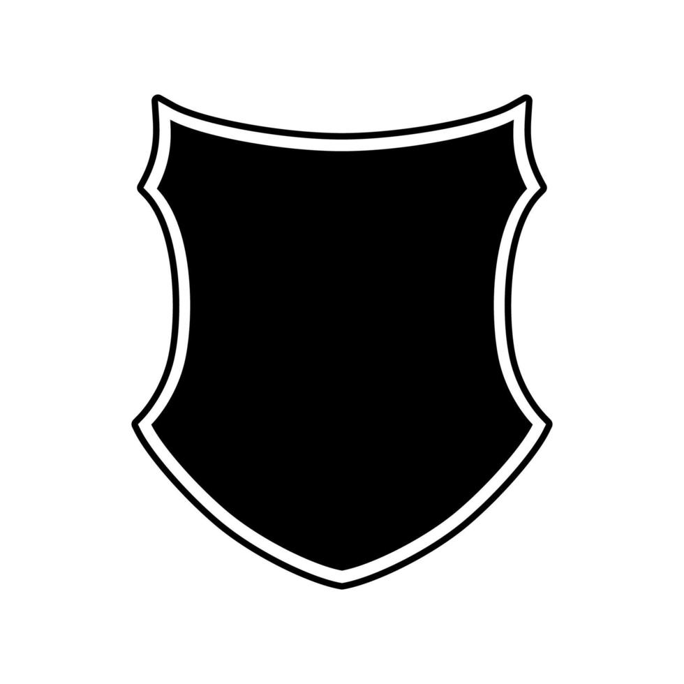 Shield vector black color