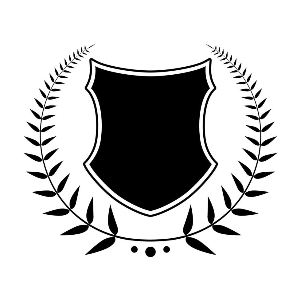 Coat of arm vector black color