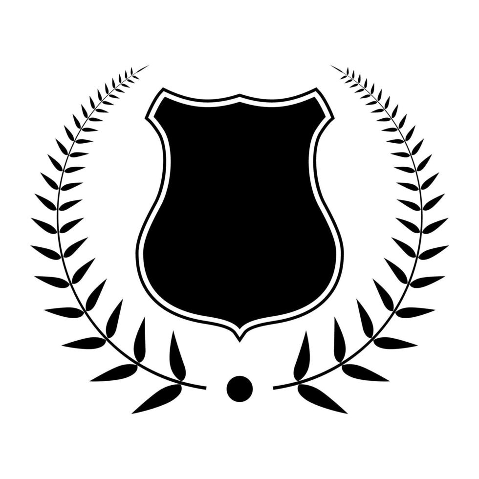 escudo de brazo color negro aislado vector