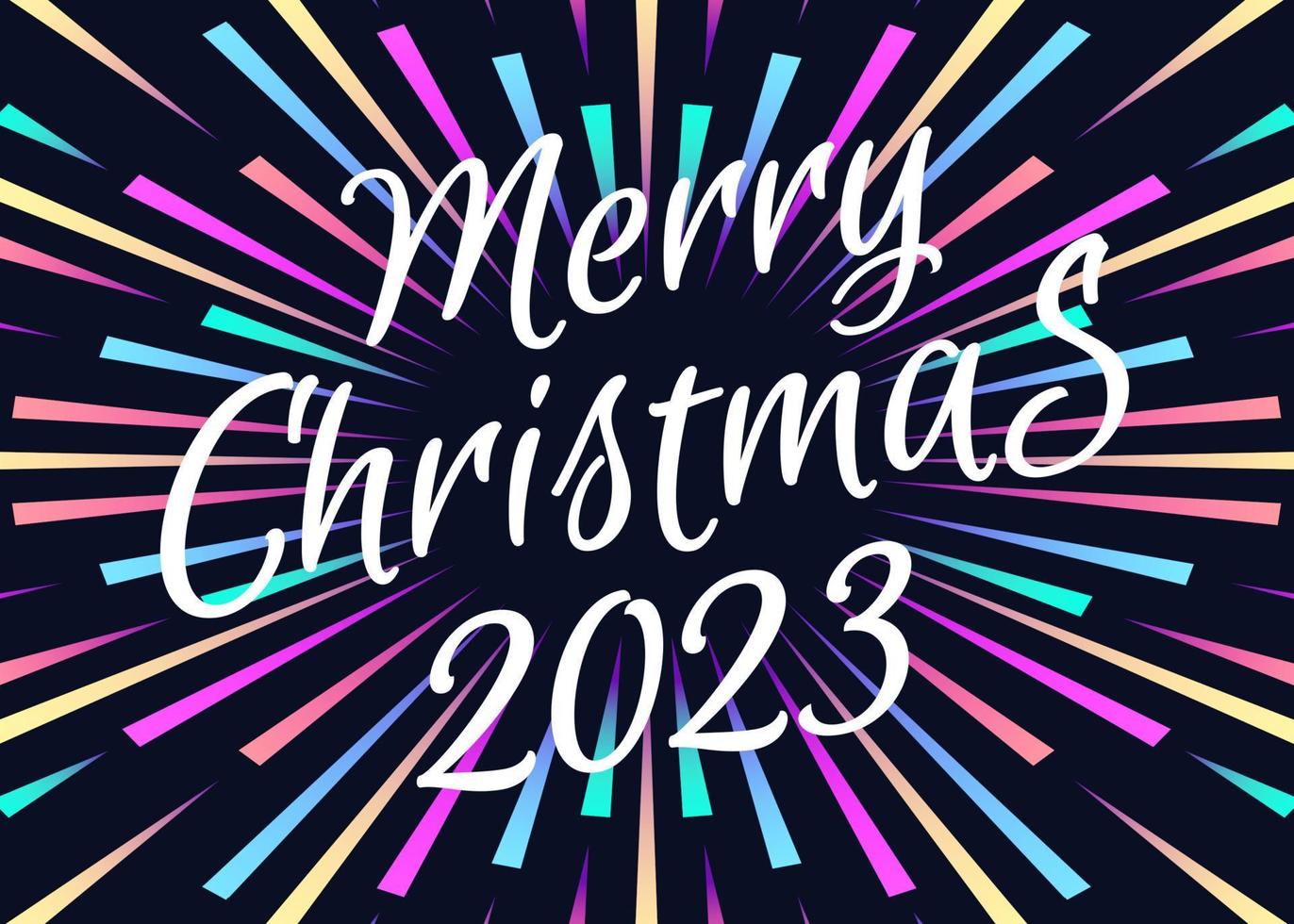 Merry Christmas 2023 greeting card vector