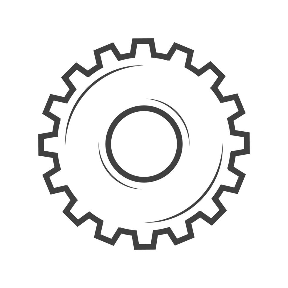 Gear vector symbol line style