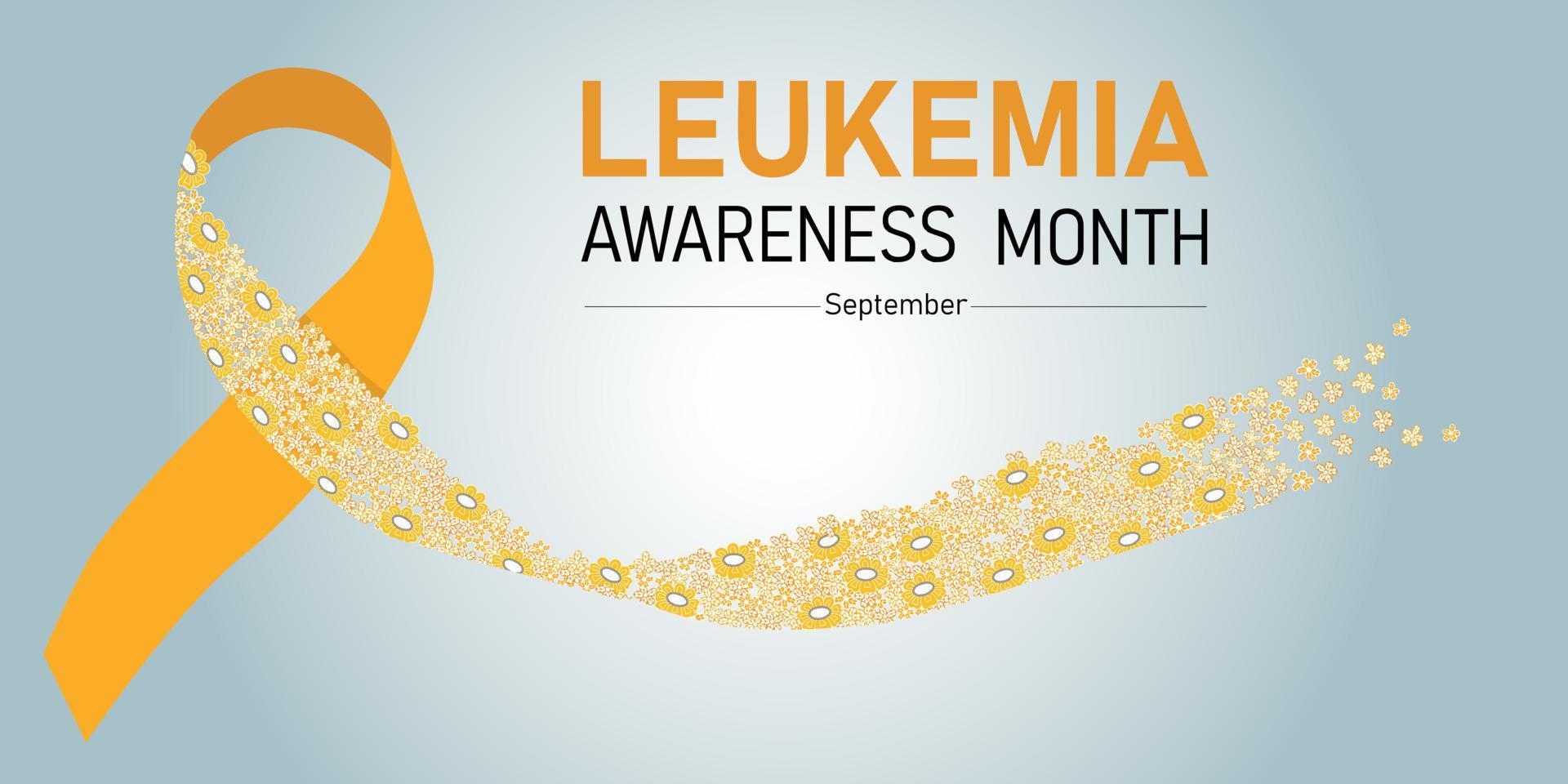 Leukemia awareness ribbon vector