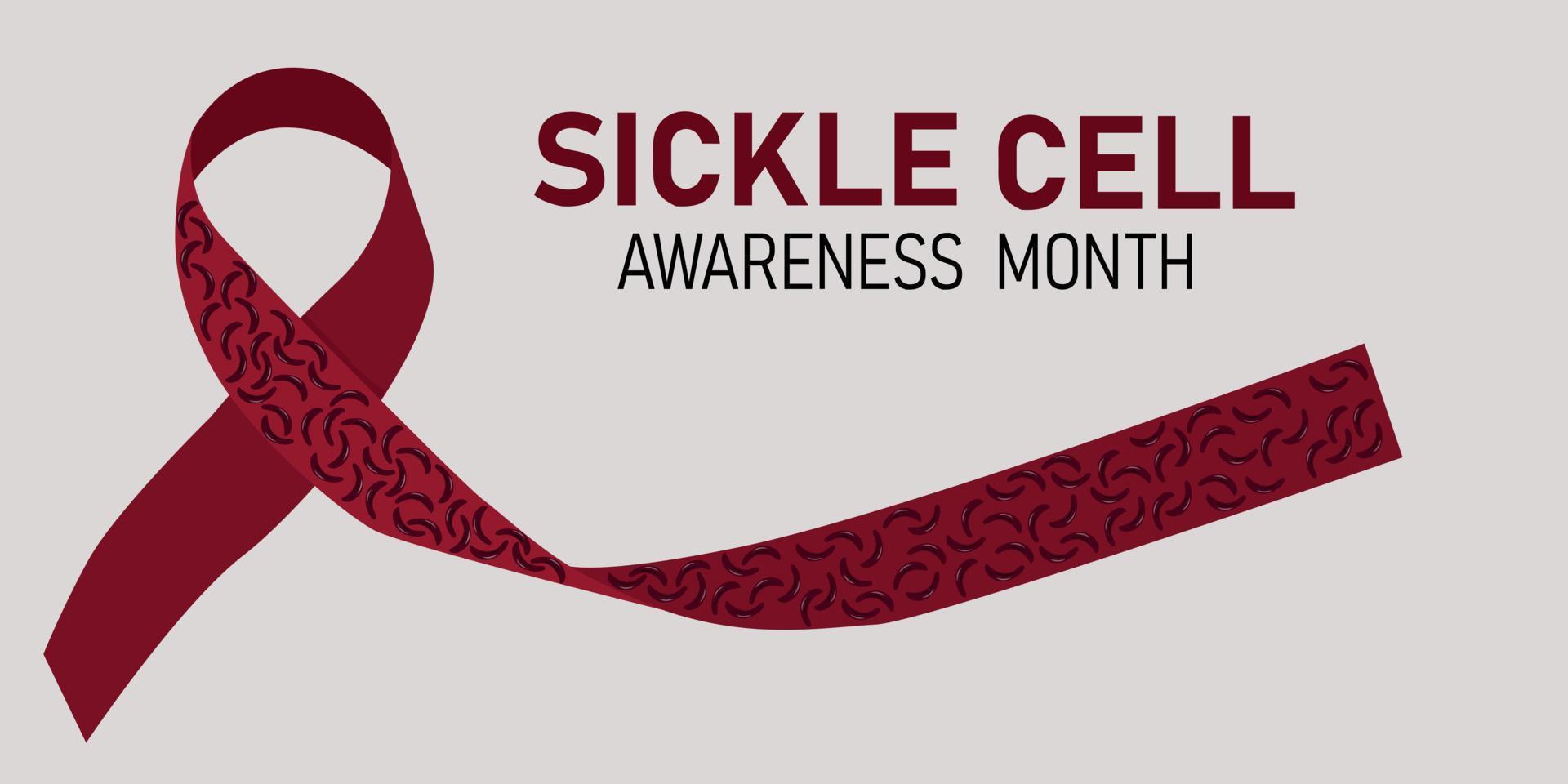 Sickle Cell month banner vector