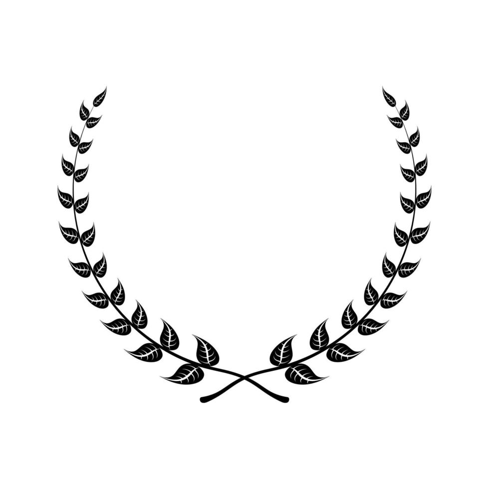 Laurel wreath vector black color isolated