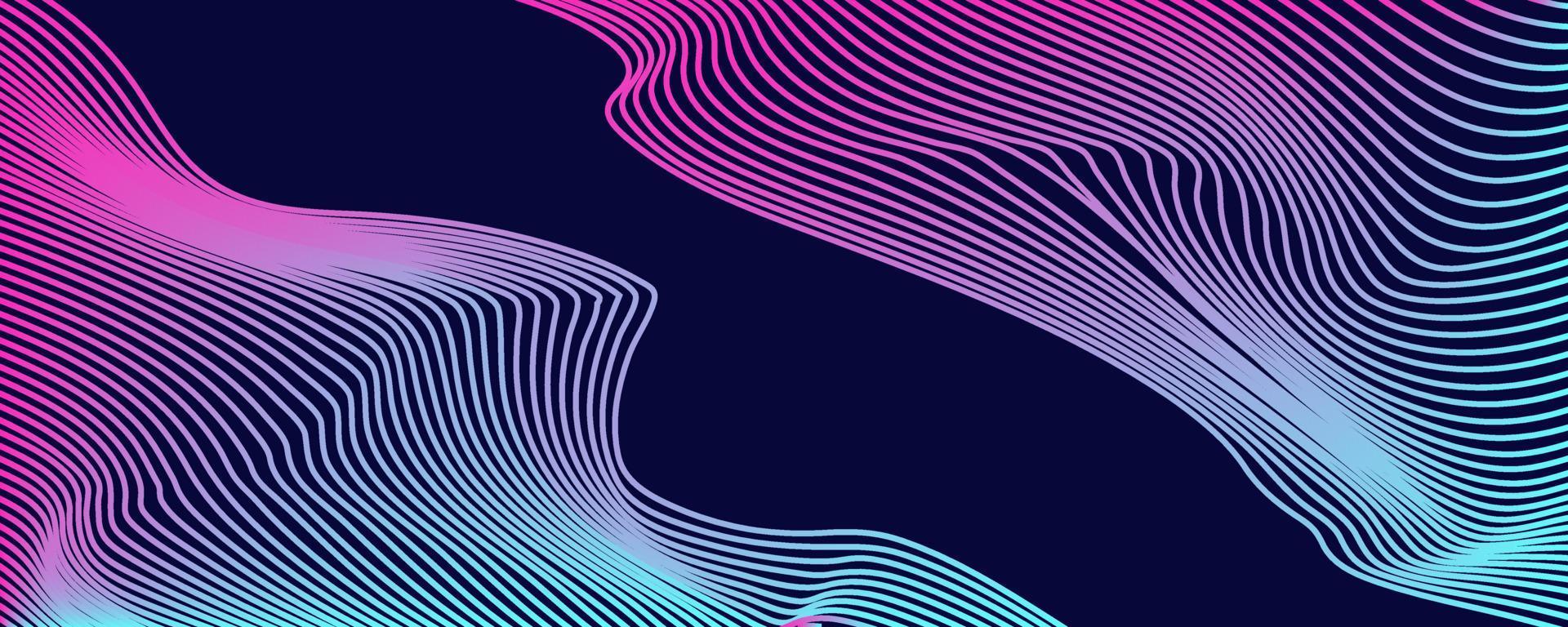 Abstract wave texture gradient colorful line style vector