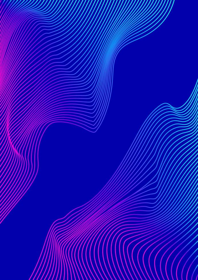 estilo de línea de degradado de textura de onda abstracta vector