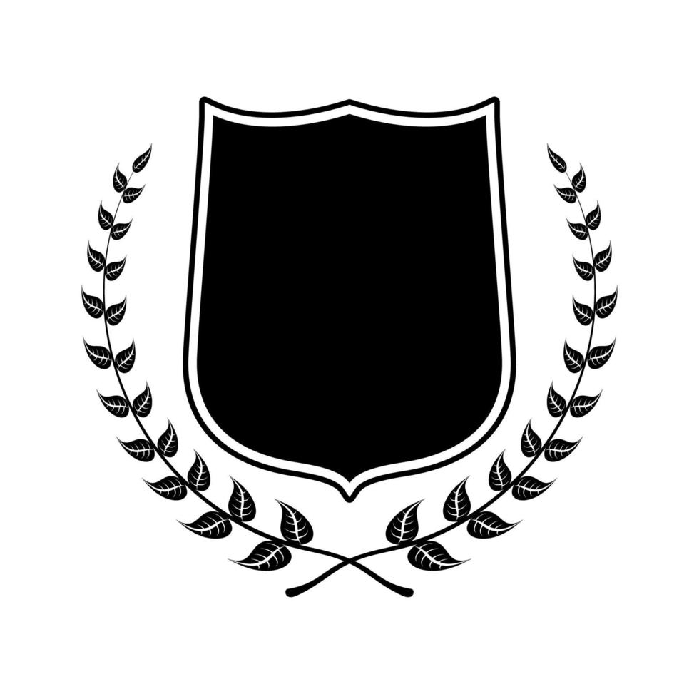 Coat of arm vector black color isolated