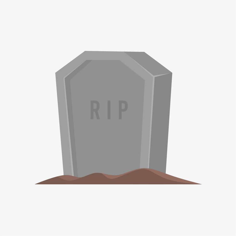 tombstone illustration with simple and flat design vector