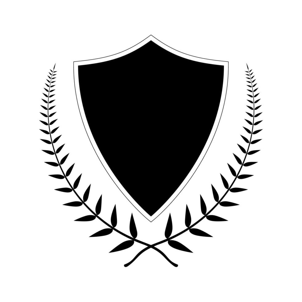 escudo de armas color negro vector