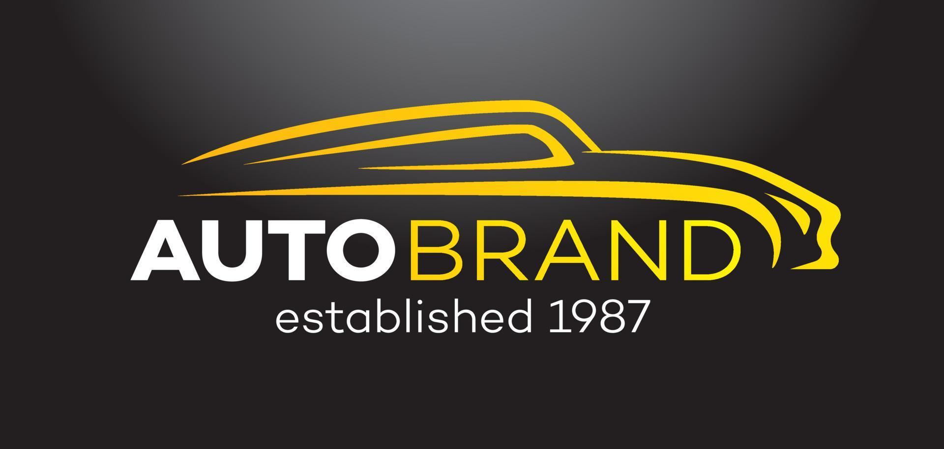 Auto vector logo isolated on black background