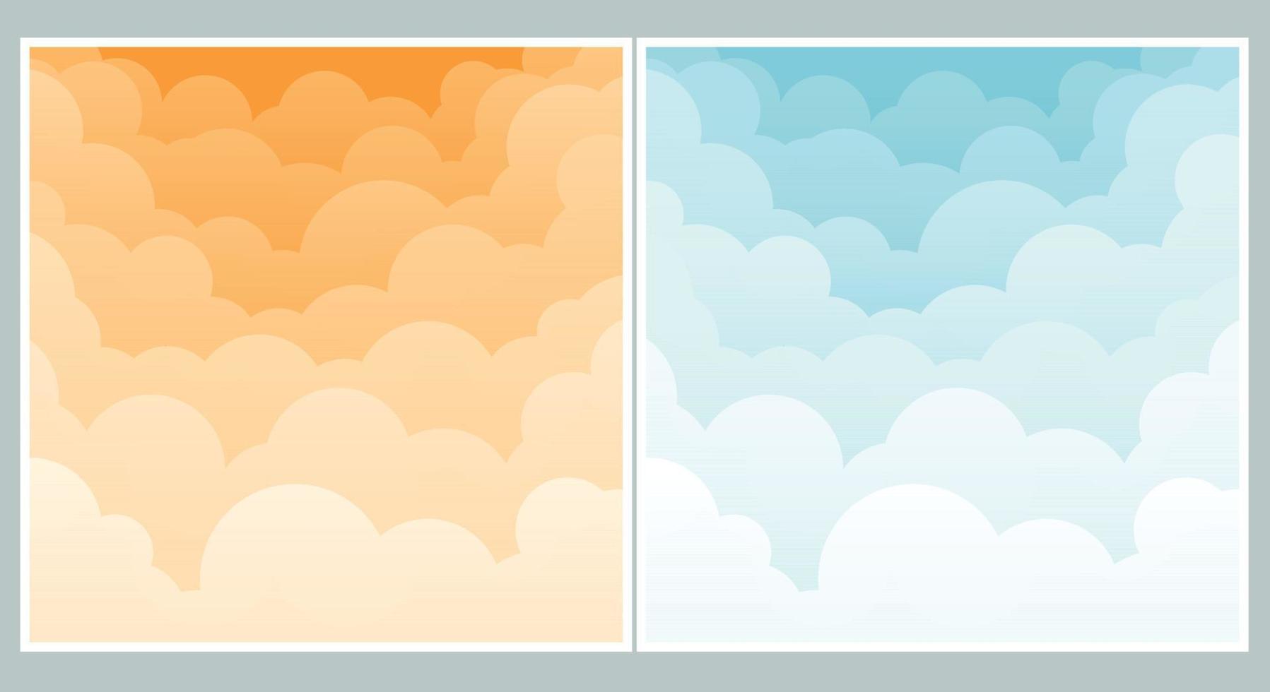 fondo de cielo y nubes. diseño elegante con un afiche plano, volantes, postales, banners web. objeto aislado. ilustración vectorial vector