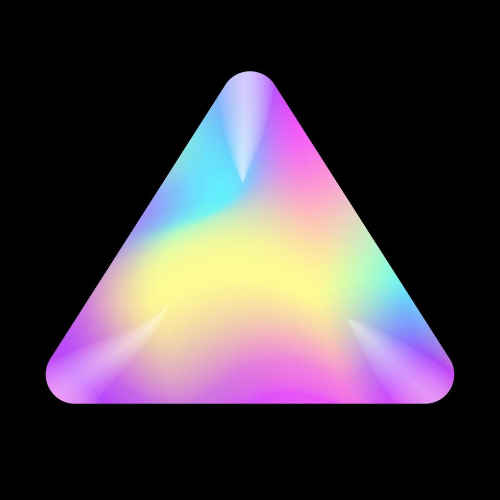 Holographic sticker vector template triangle shape