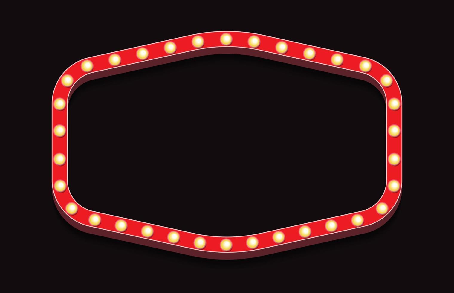 Vector retro lightbox frame template realistic style