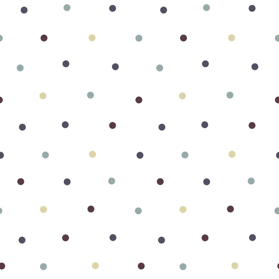 Dots and triangles in Scandinavian style. Seamless pattern. White and colored retro background. Chaotic elements. The texture of an abstract geometric shape. vector