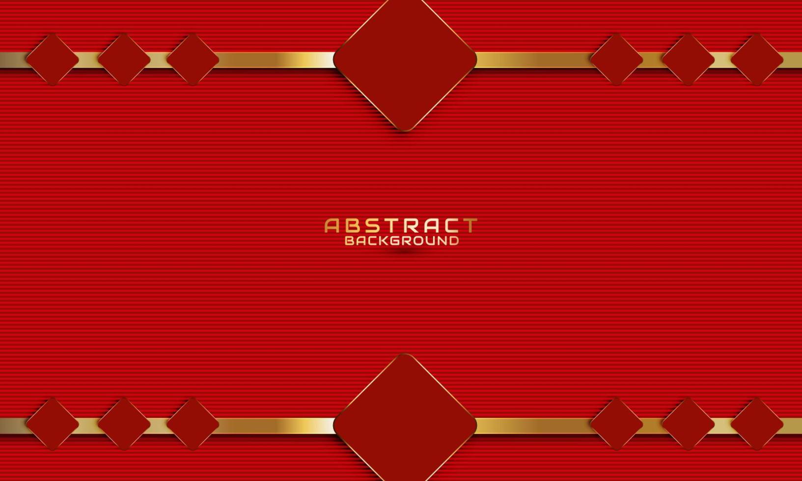 Modern luxury red background with stripes and gold shine vector
