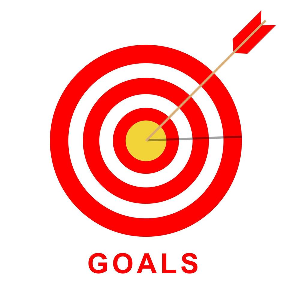 Target icon. Goal achieve concept on a white background. Vector illustration. Editable stroke. EPS 10.