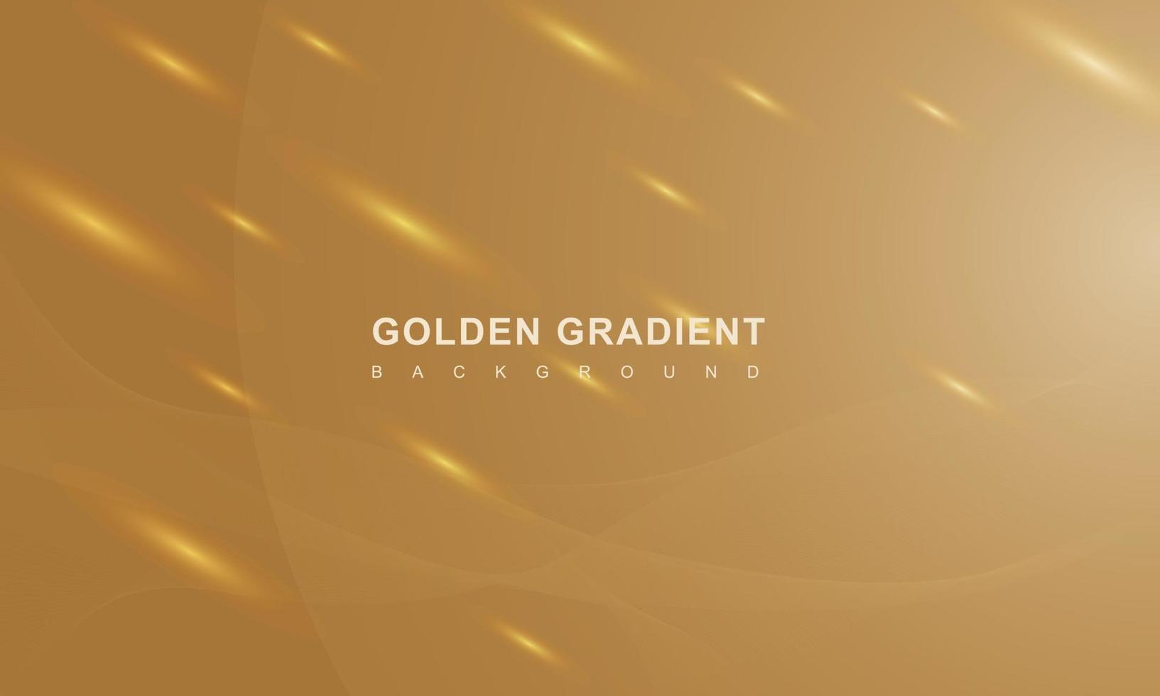 Golden gradient background with stars. vector