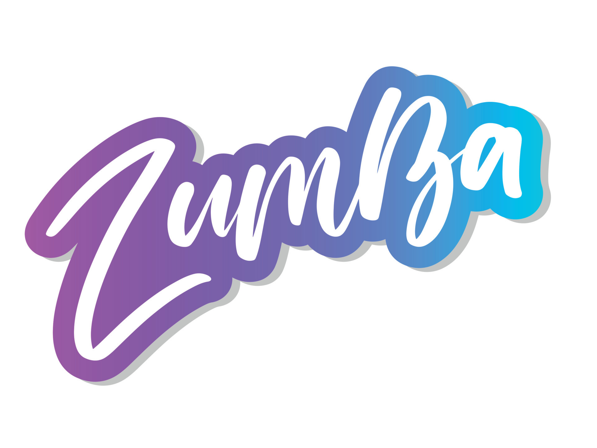 Zumba dance studio text. Calligraphy word banner design. Aerobic fitness.  Vector hand lettering Illustration on white background. 10598499 Vector Art  at Vecteezy