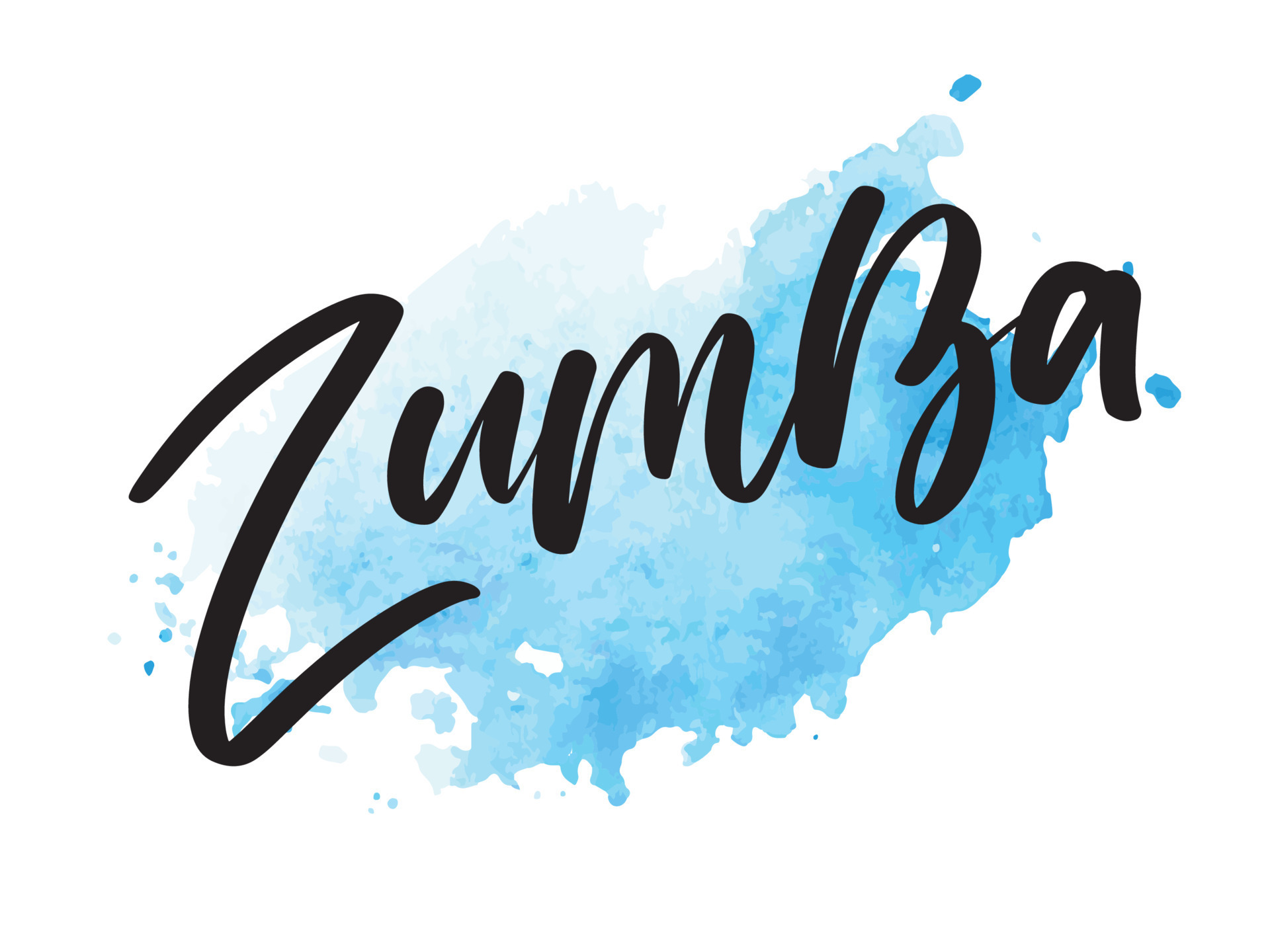 Zumba dance studio text. Calligraphy word banner design. Aerobic fitness.  Vector hand lettering Illustration on white background. 10598510 Vector Art  at Vecteezy