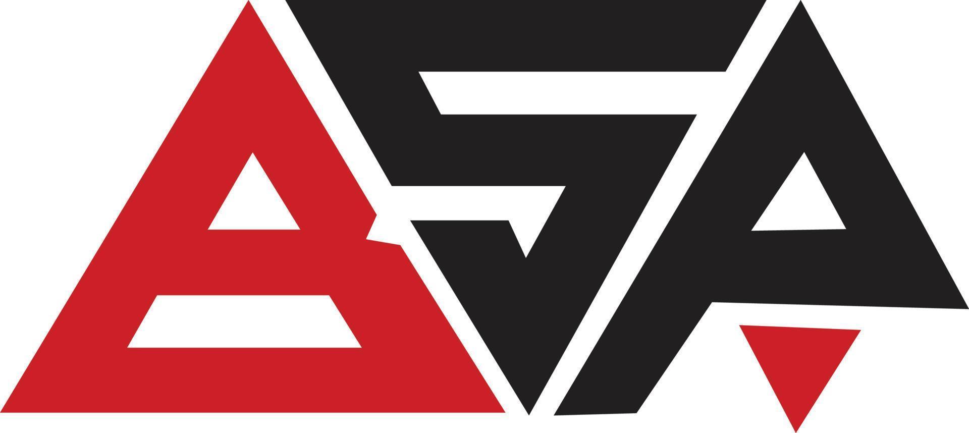 Creative  BSA Letter Logo Design vector
