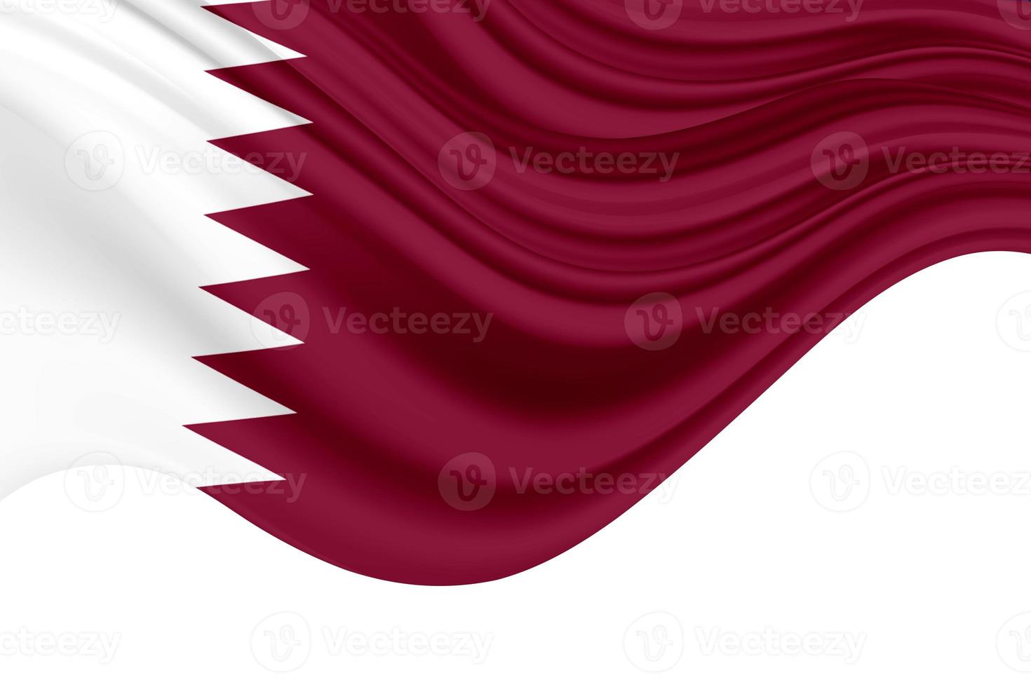 bandera de qatar ondeando de forma realista para el diseño el día de la independencia u otro feriado estatal. día nacional de qatar, día de la independencia de qatar, 18 de diciembre. foto