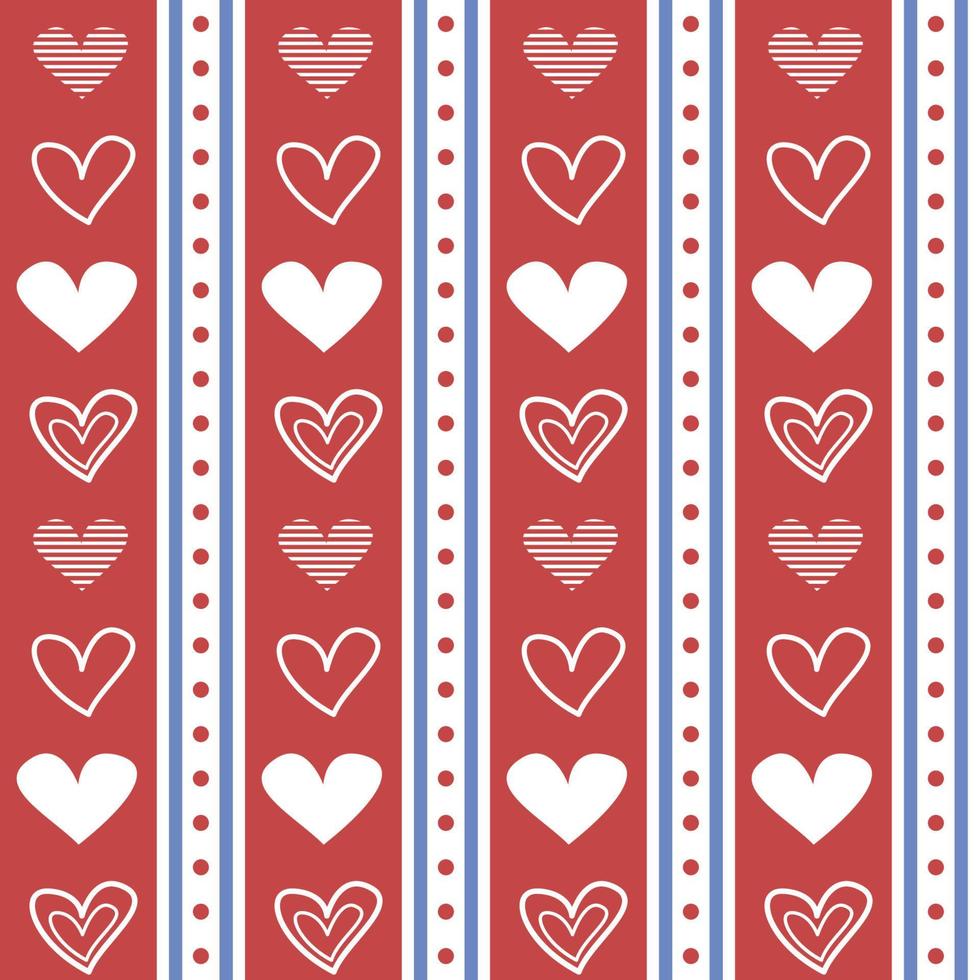 Heart seamless pattern digital paper vector
