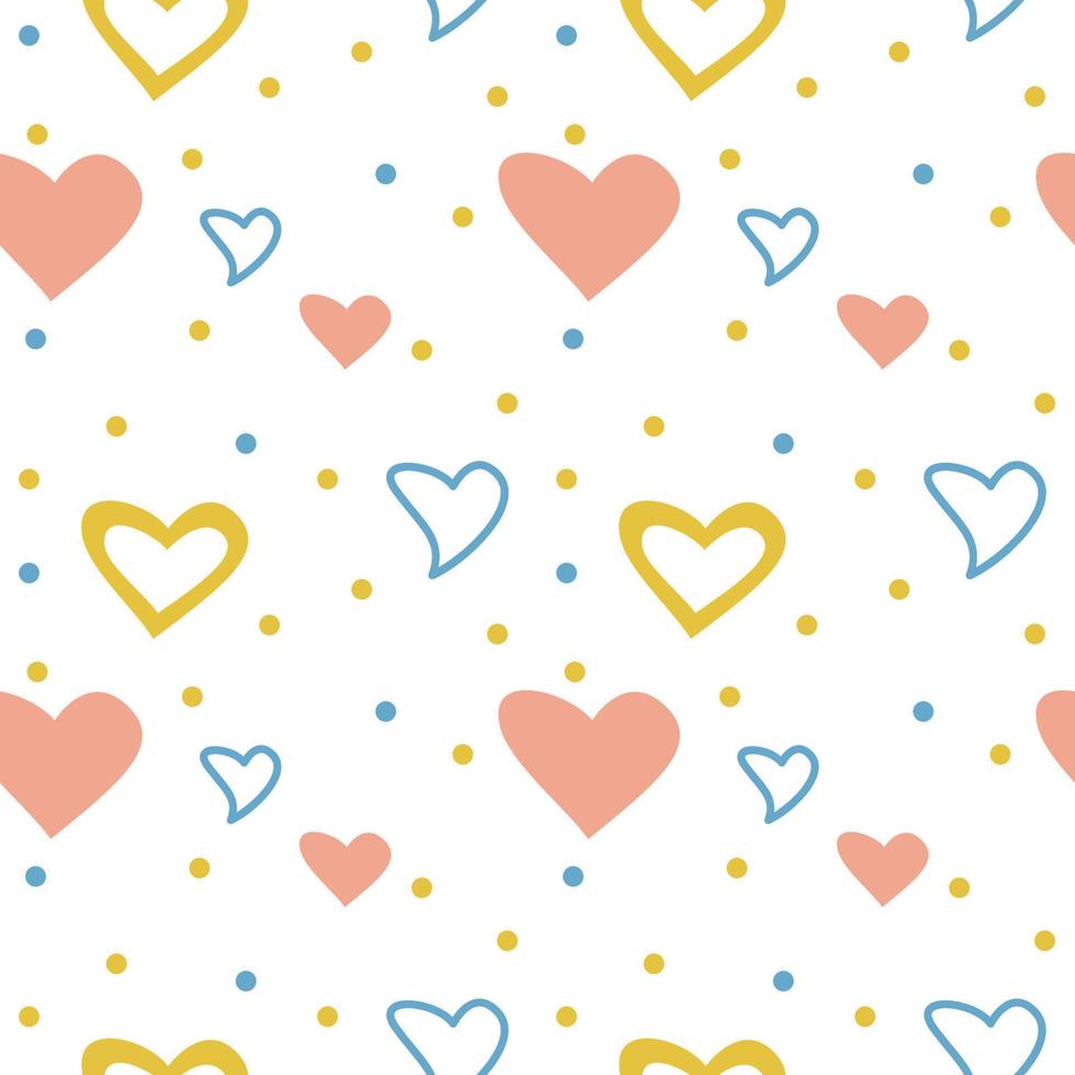 Heart seamless pattern digital paper vector