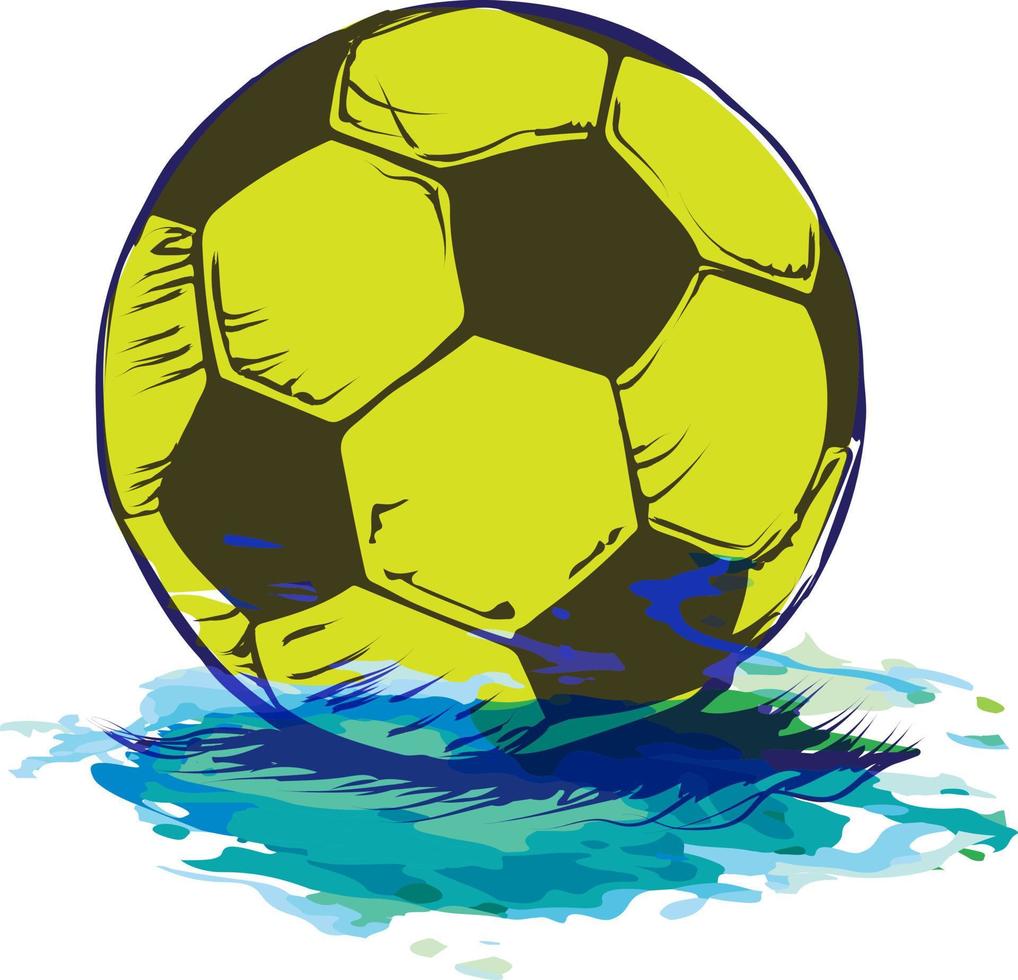 pelota de futbol en pasto vector