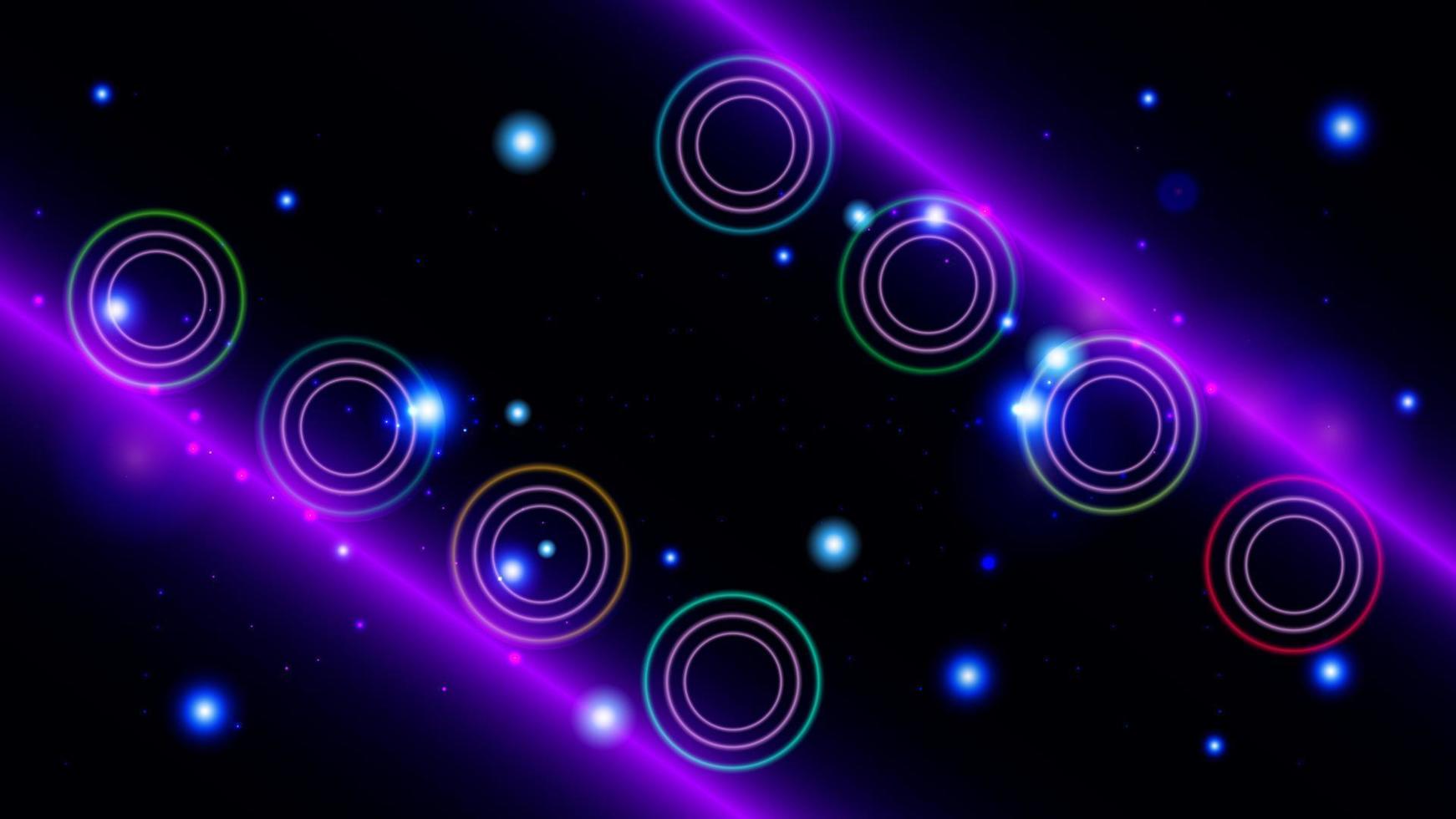 UI Hi-tec interface blue abstract digital technology with glowing particles, vector illustration