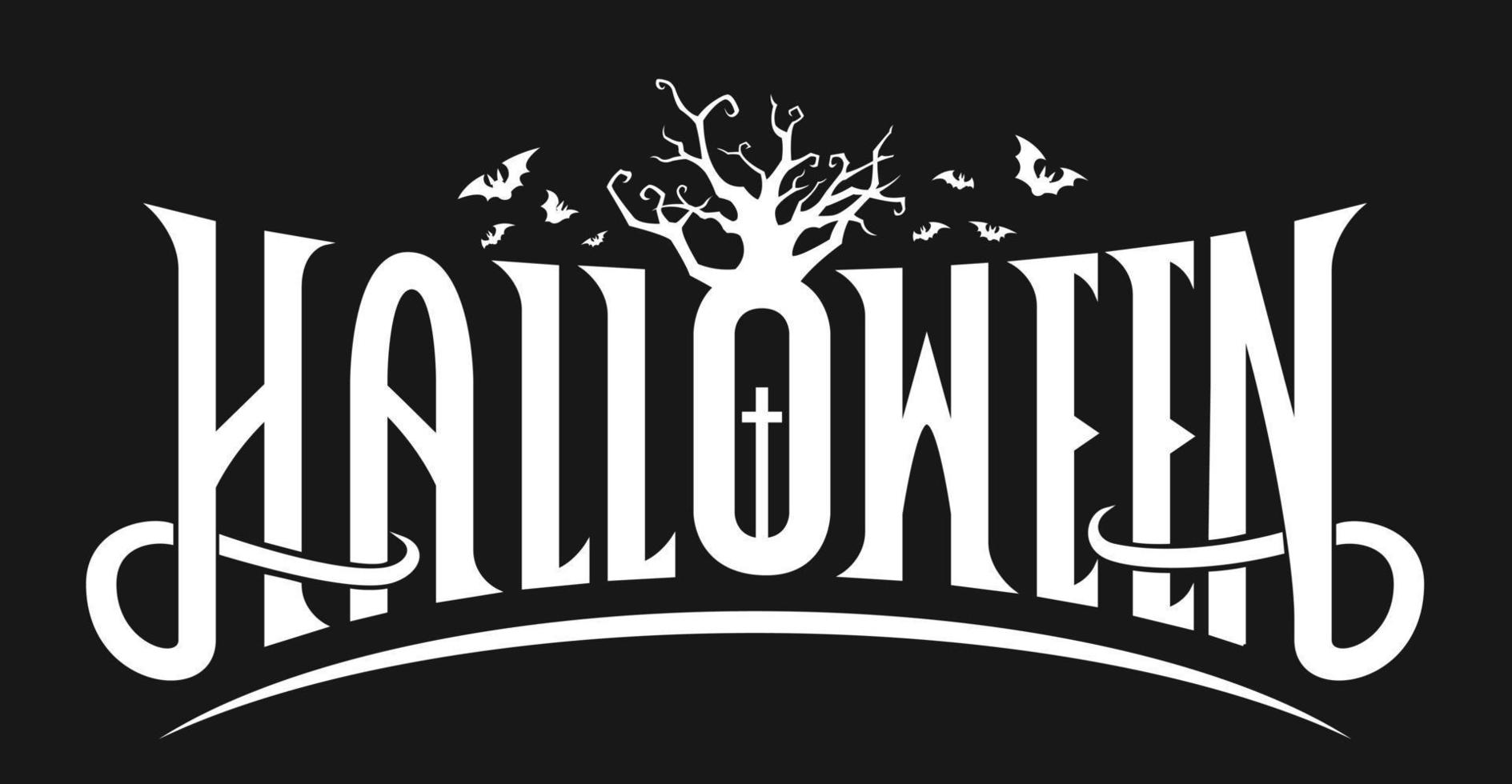 Happy Halloween Text Banner vector