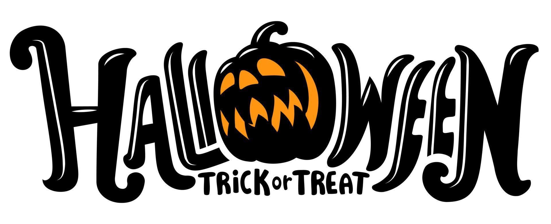 Happy Halloween Text Design, Vector