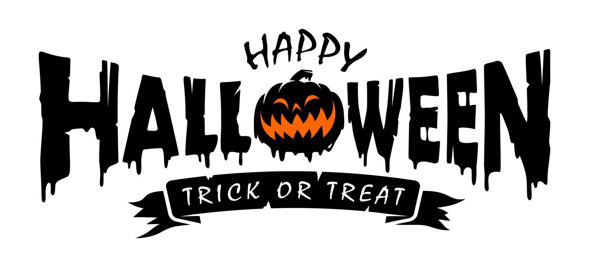 Happy Halloween Text Banner 10599383 Vector Art at Vecteezy