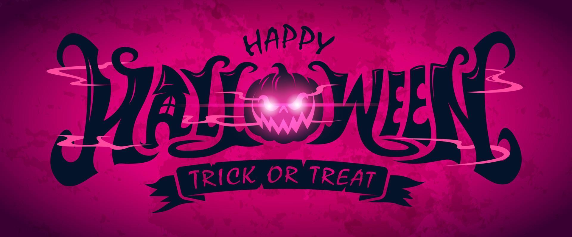 halloween text design vector