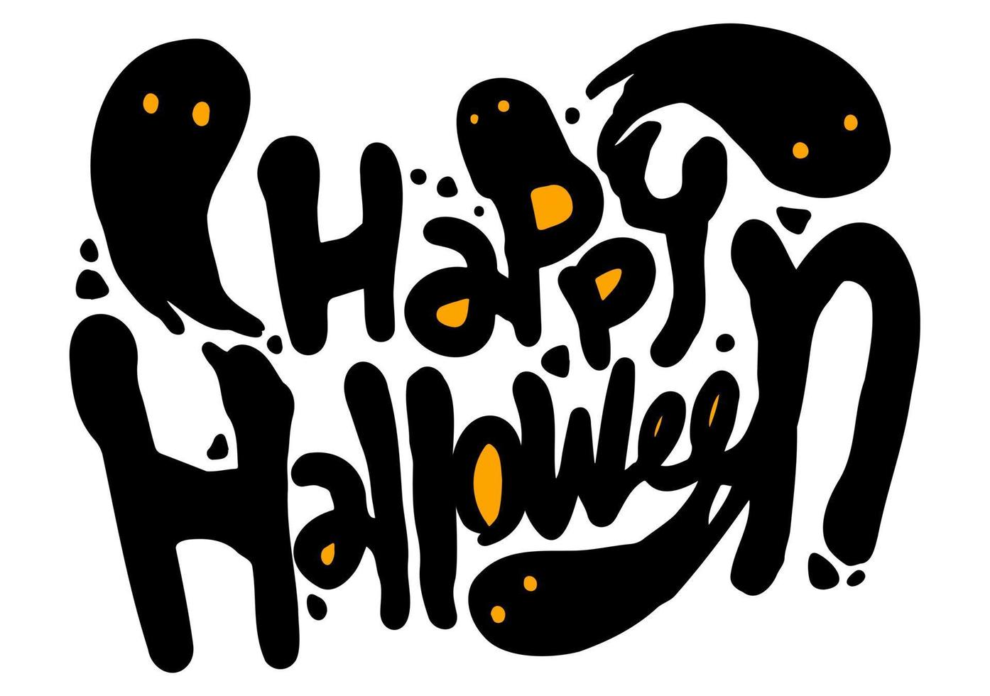 Happy Halloween Text vector