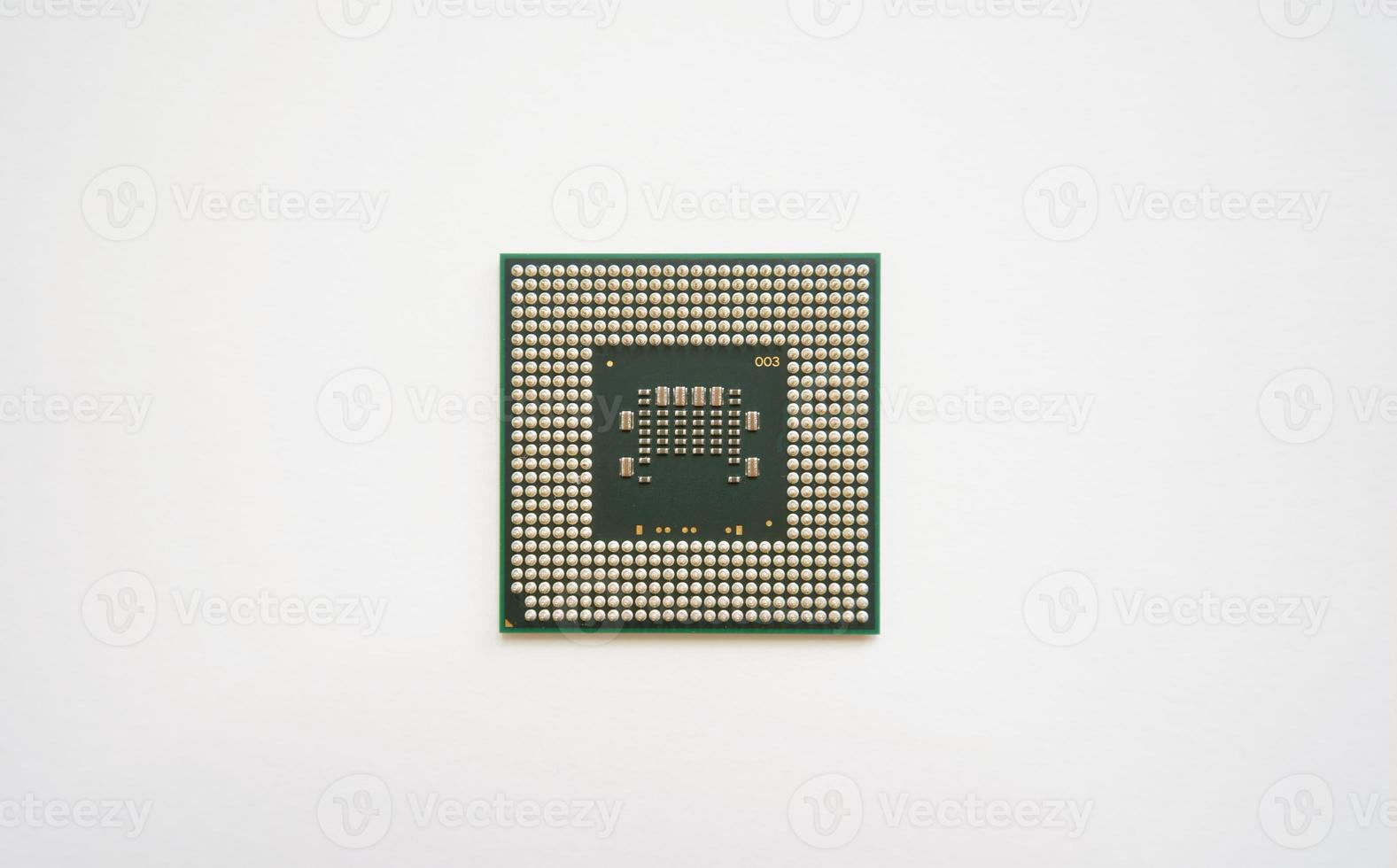 cpu processor chip isolated on white photo
