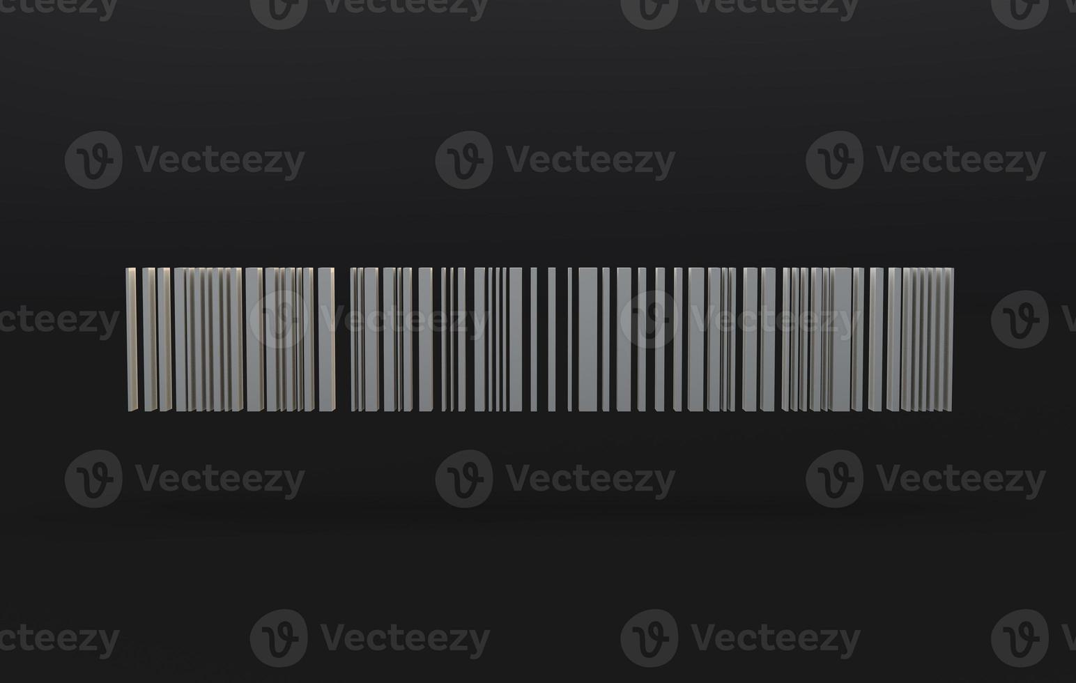 3d barcode on dark background photo