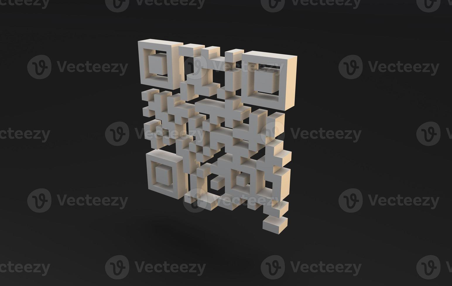 3d qr code modern id. 3d render photo