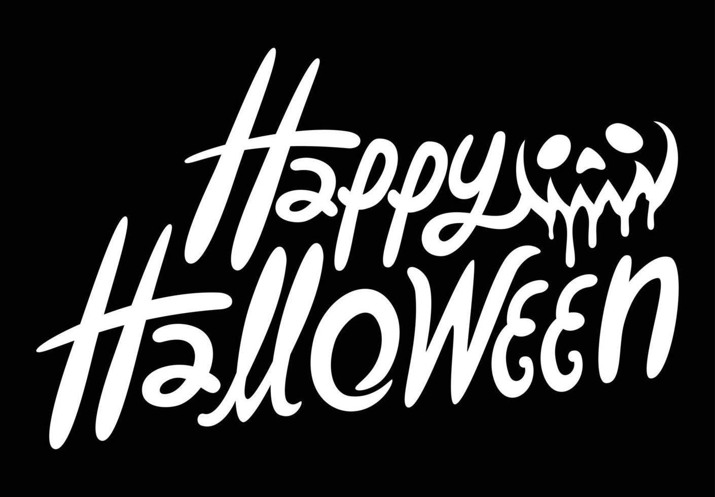 feliz halloween texto diseño, vector