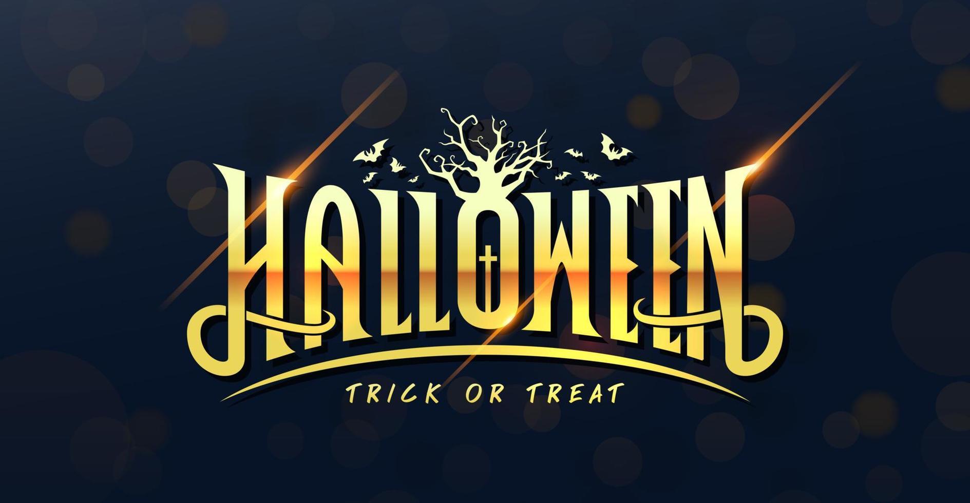 Happy Halloween Text Banner vector