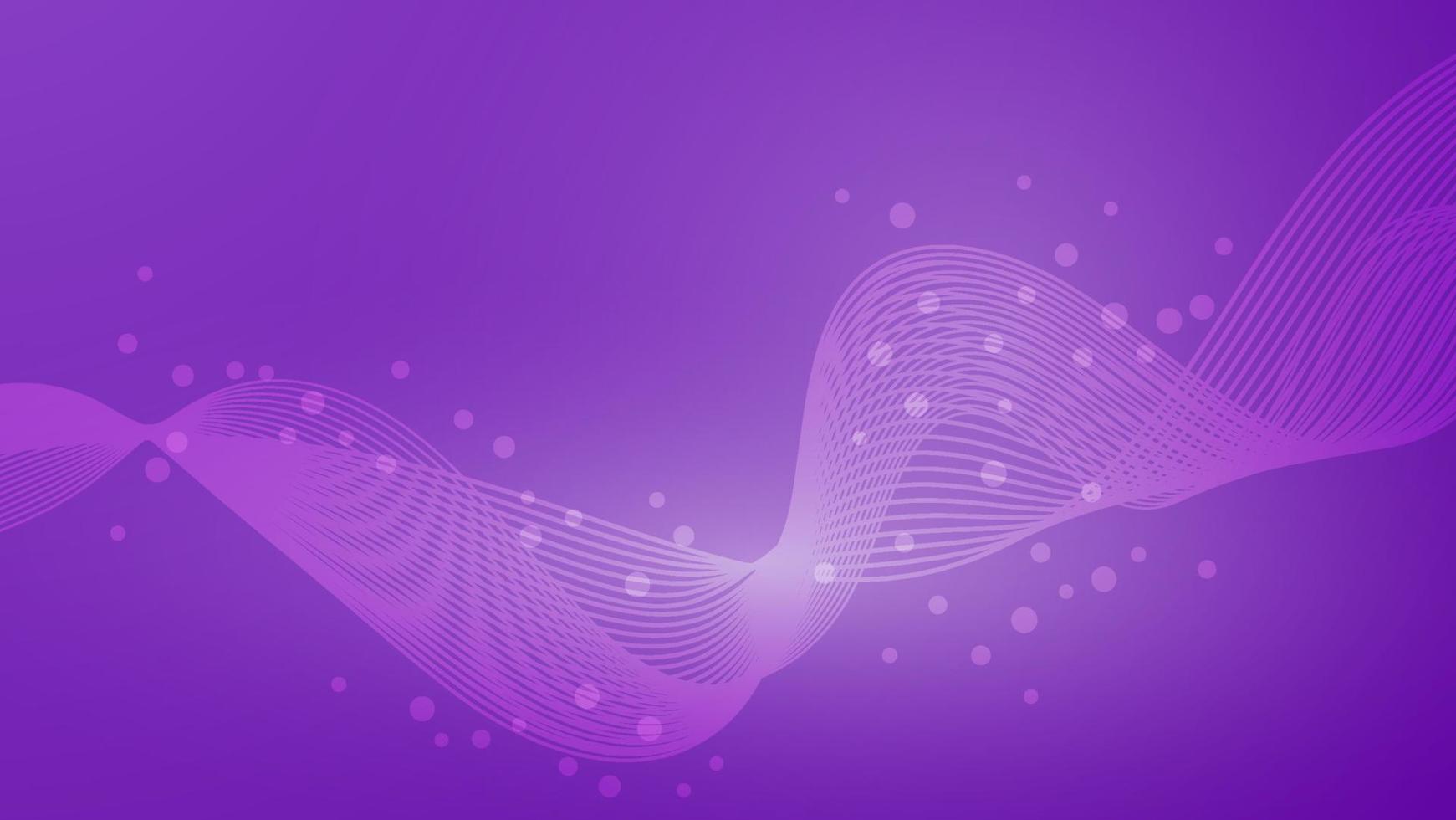 abstract smooth curve line on purple gradient lighting color background vector