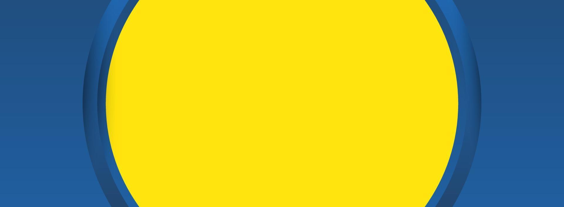 gráfico futurista hipster amarillo y azul. con fondo amarillo usado en banner web y espacio para descripción de texto vector