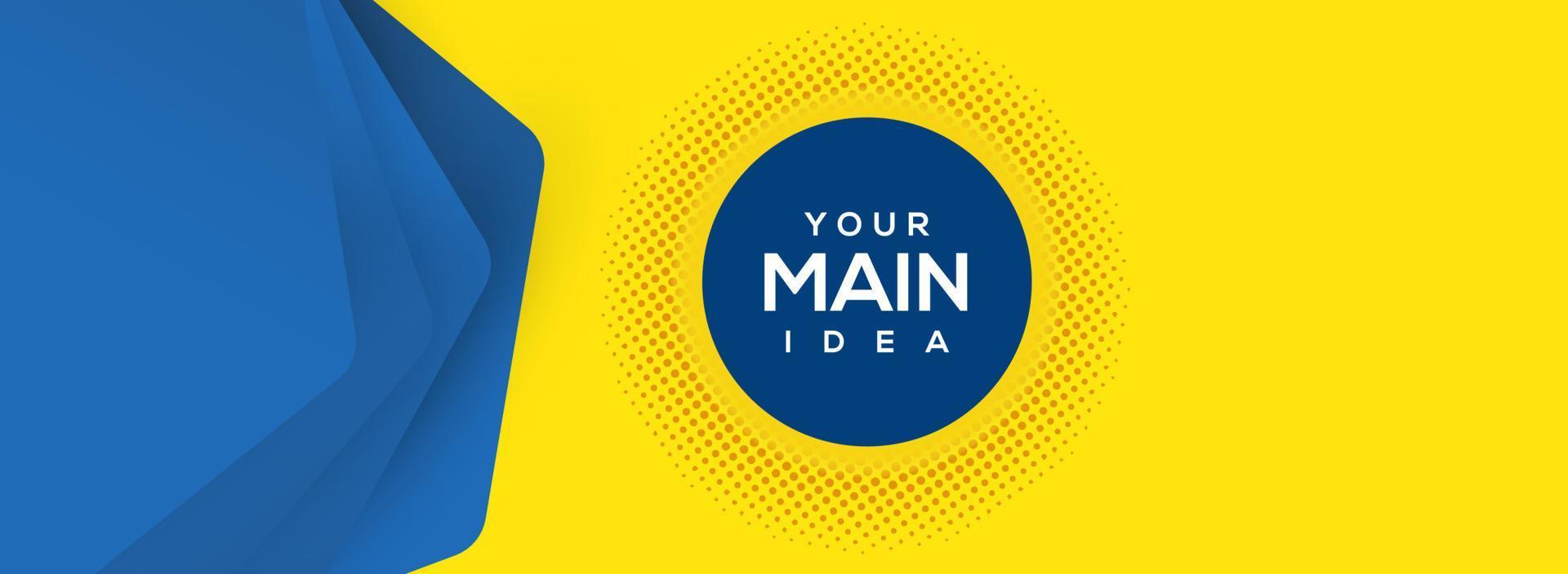 A yellow abstract background design in vector and illustration. and Yellow and blue hipster futuristic graphic