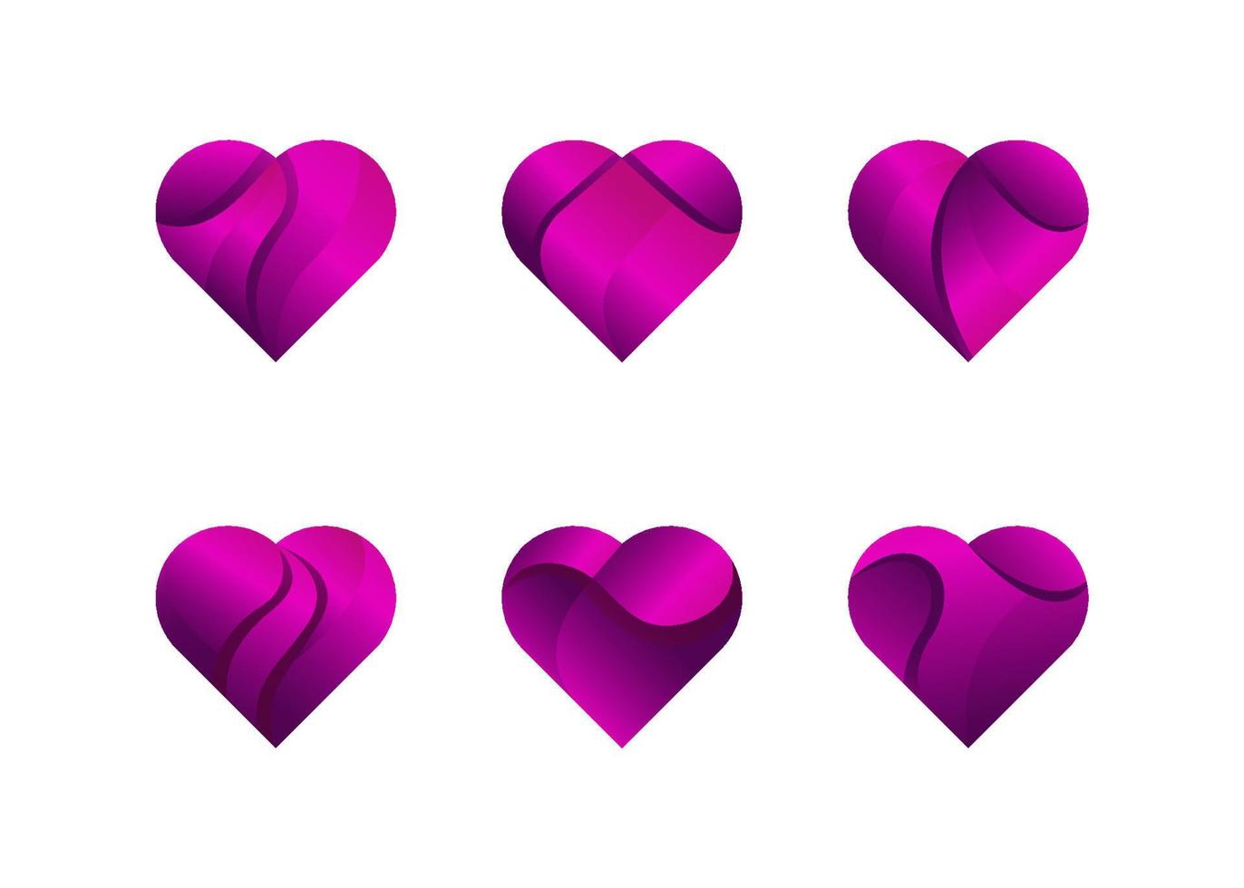 Set of love icons. Love vector illustration. Love logo. Heart symbol.