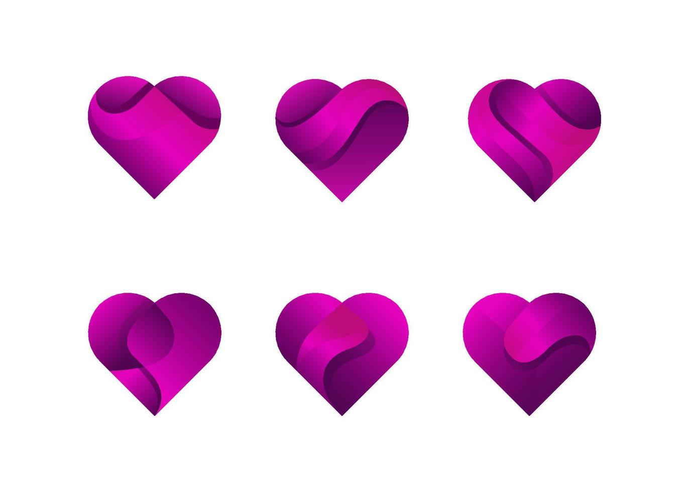Set of love icons. Love vector illustration. Love logo. Heart symbol.