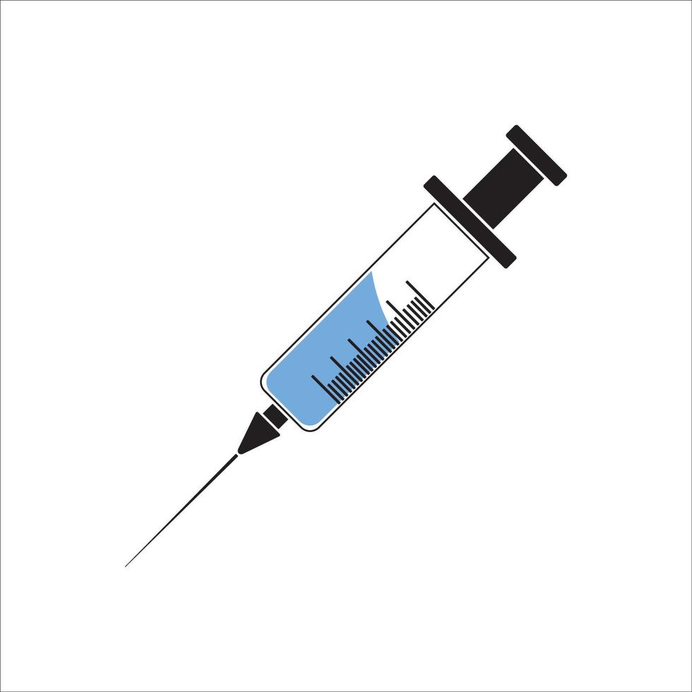 syringe icon logo vector design