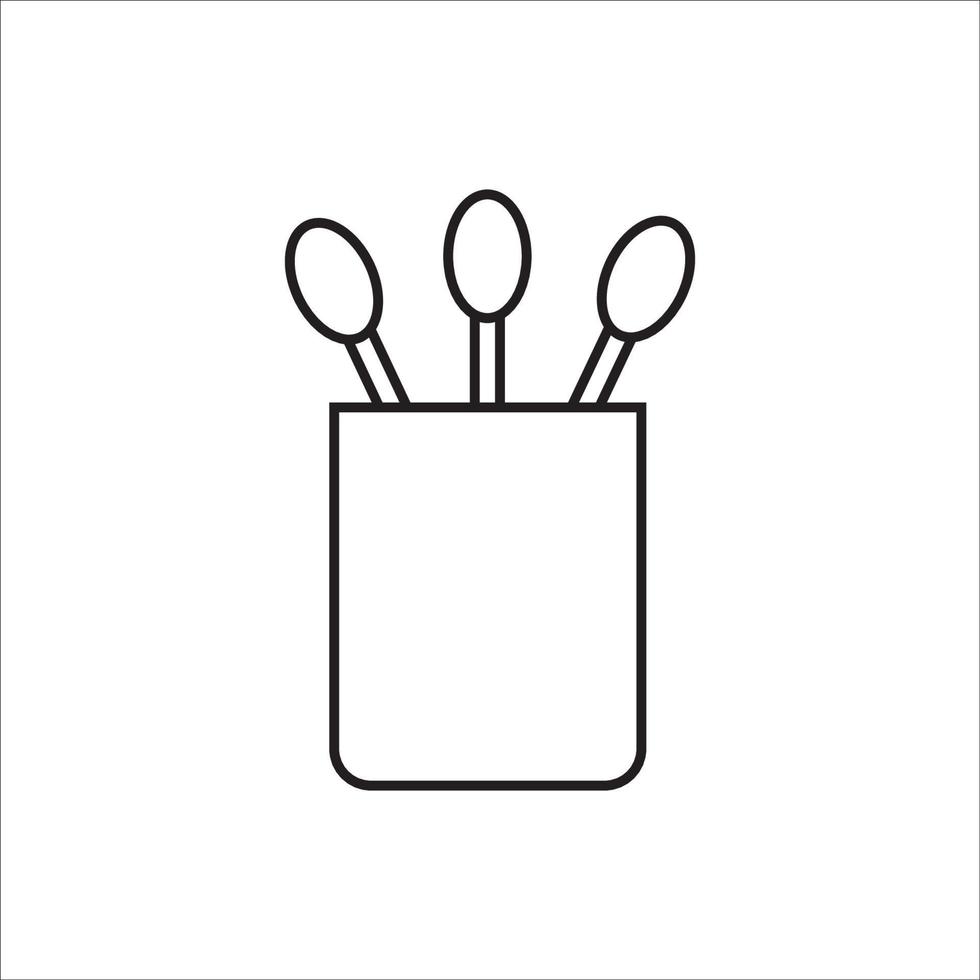 cotton buds icon logo vector design