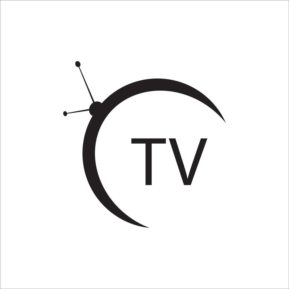 diseño de vector de logotipo de icono de televisión