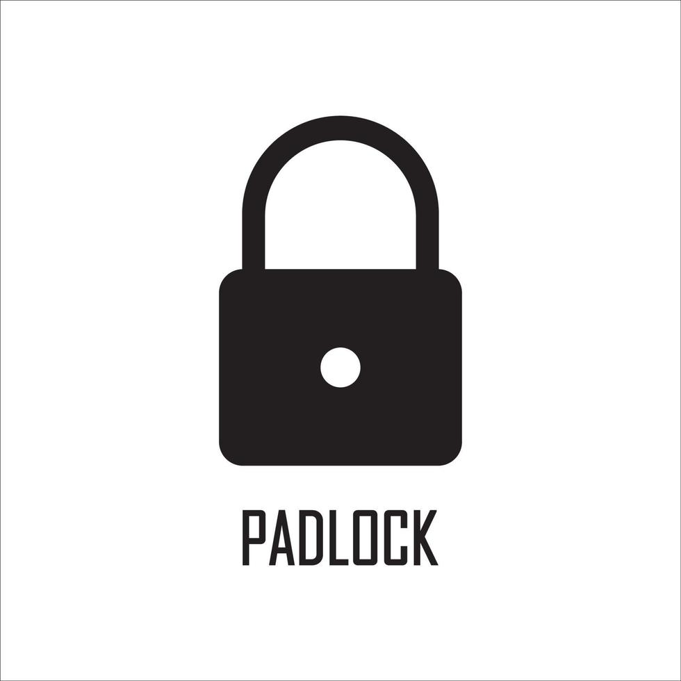 Padlock icon logo vector design